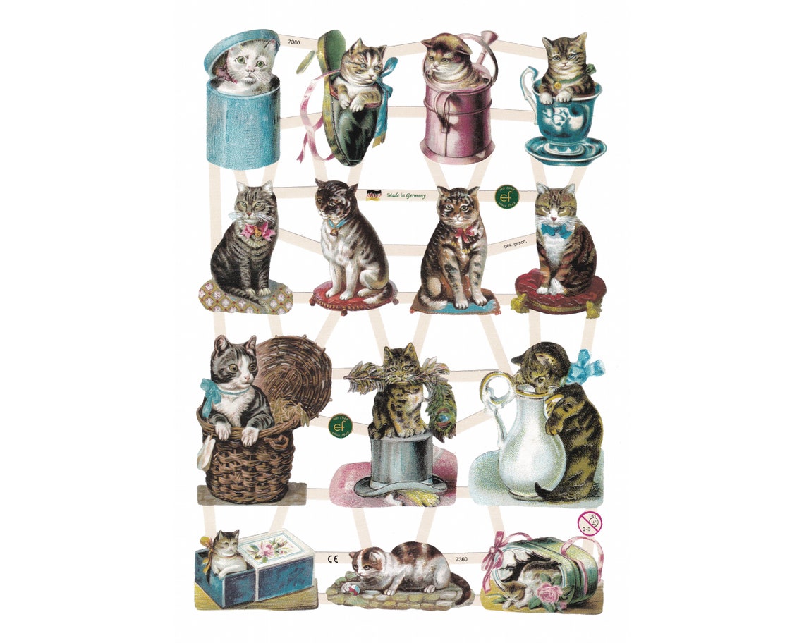 Die Cut Paper Scraps - Cats | 8 image 0