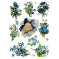 Vintage Lithography Sheet Flowers | 103 image 0