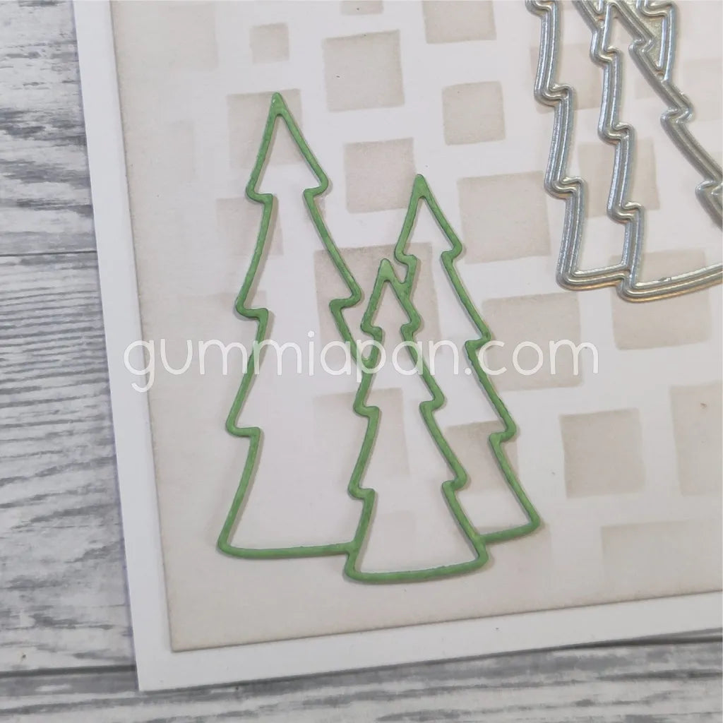 Gummiapan - Fir Tree Outline