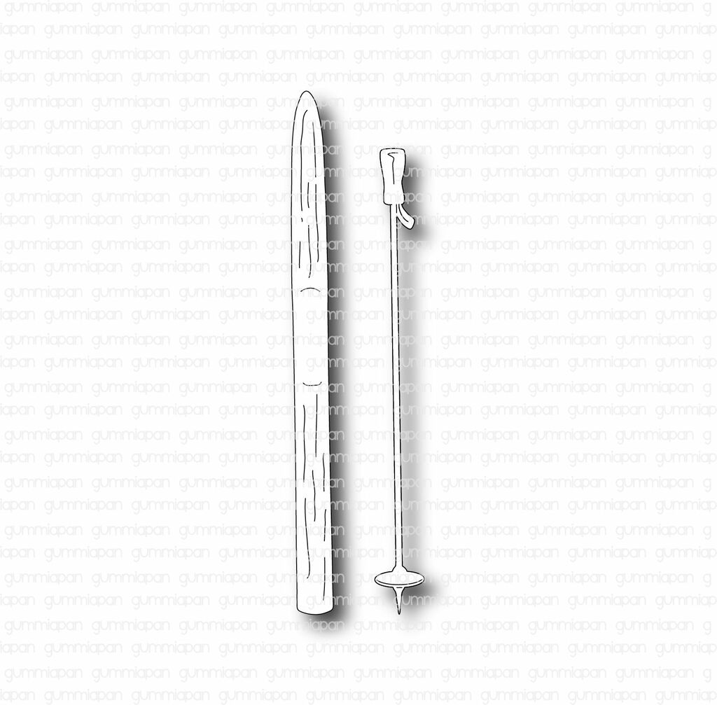 Gummiapan - Ski And Ski Pole