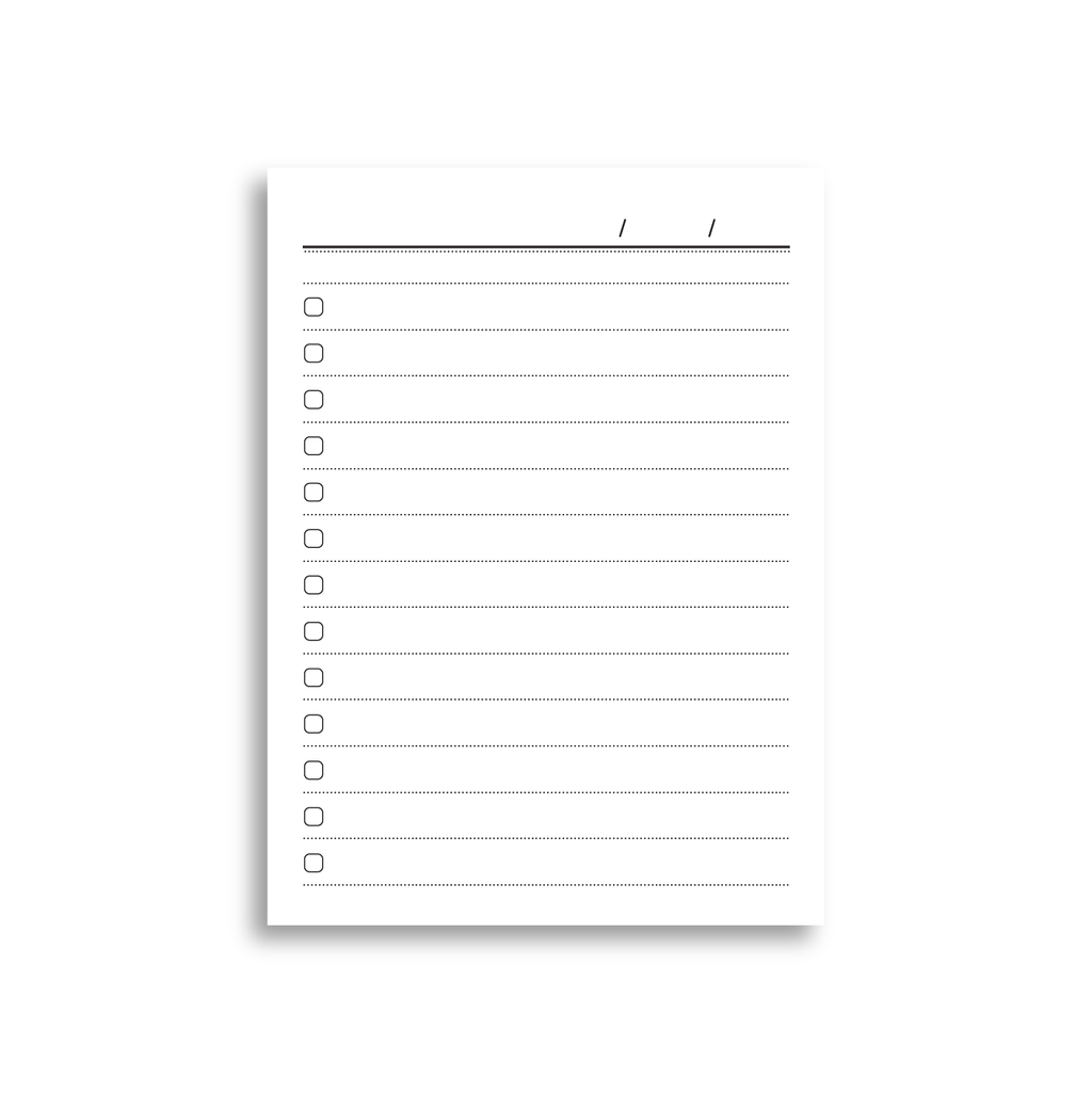 A7 Index Card - To Do List