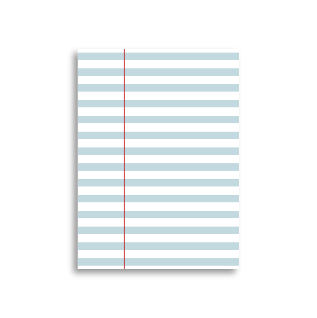 A7 Index Card - To Do blue