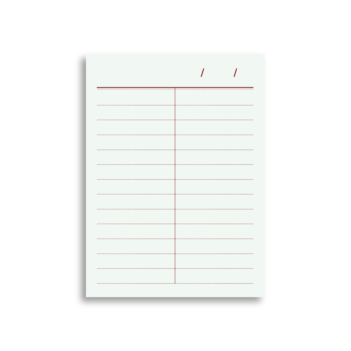 A7 Index Card - Vocabulary Cards