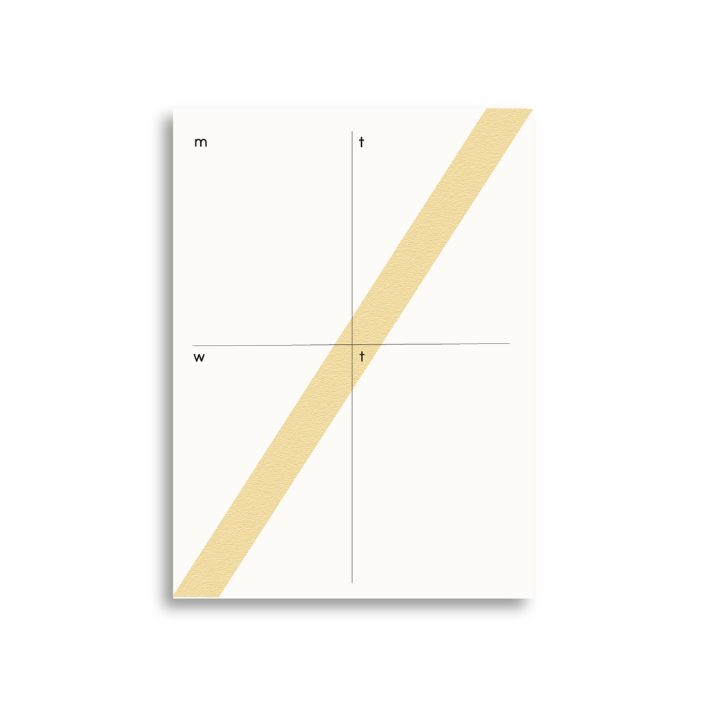A7 Index Card - Week on a card